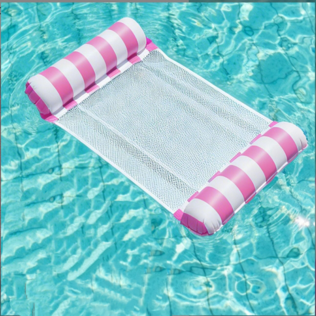 Lazy floating hammock for the water, leisure floating mat for pools and lakes, portable inflatable water sofa, fun for both kids and seniors, a top pick for summer vacations