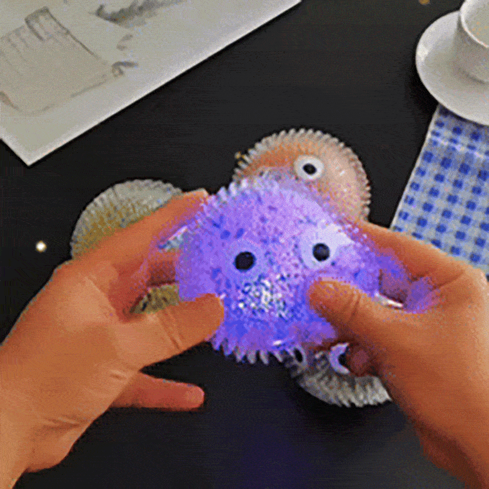 Rainbow Glow Bouncy Ball - Light-Up Bounce & Squeeze Toy for Fun Play - Get Photo Blanket