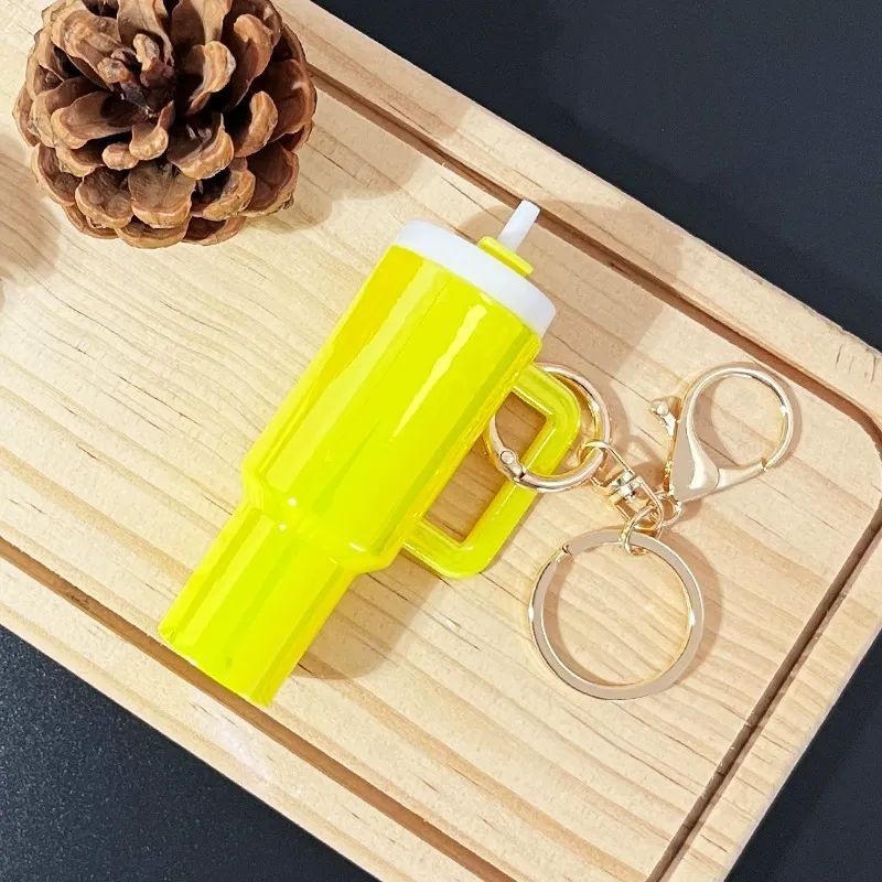 Mini Tumbler Keychain with Detachable Lipstick and Lip Gloss Storage
