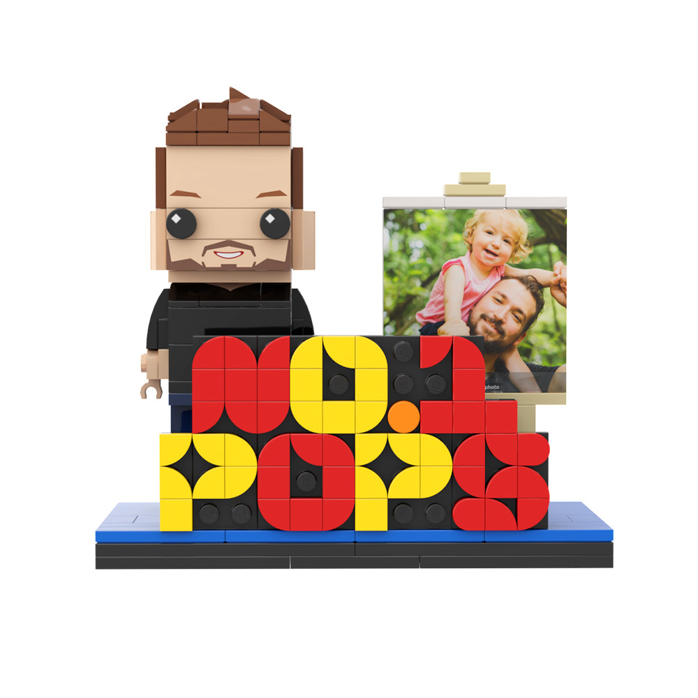 Gift for Dad Custom Brick Figures Perfect Gift Happy Father's Day - Get Photo Blanket