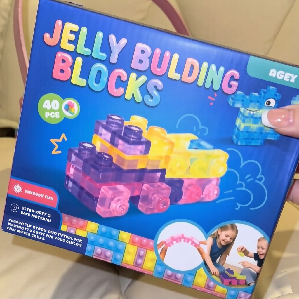 Jelly Building Blocks: 40-Piece Montessori Sensory Building Soft Toy Blocks - MyHawaiianShirts