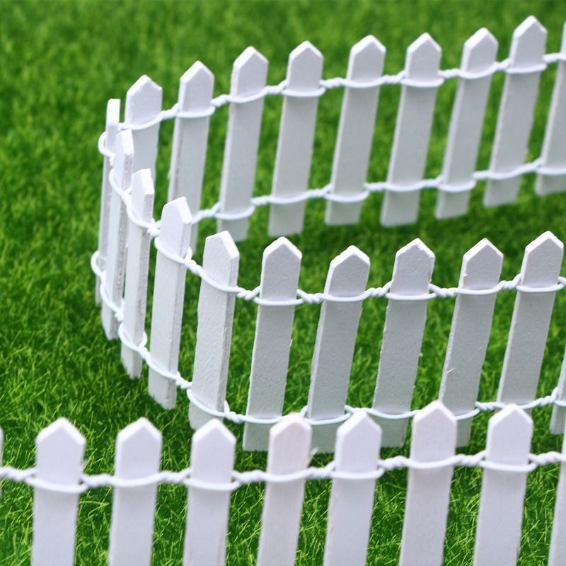 1pc Mini Wooden Fence, Miniature Fence