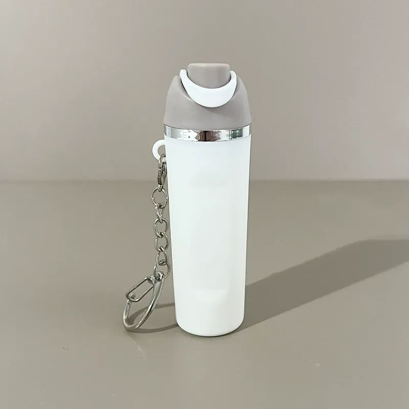 Mini Tumbler Keychain with Detachable Lipstick and Lip Gloss Storage