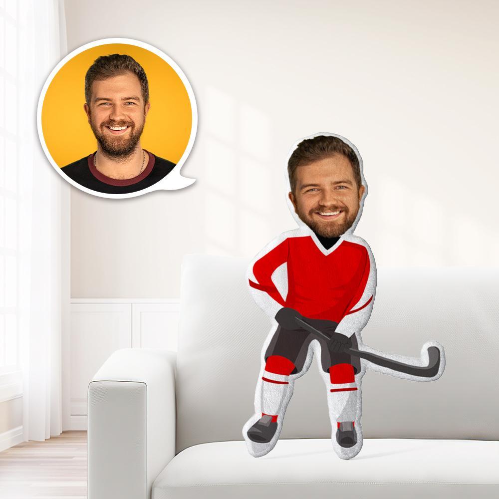 Face Pillow Hockey Player Photo Pillow Face Pillow Personalized Men Pillow Gifts for Boyfriend