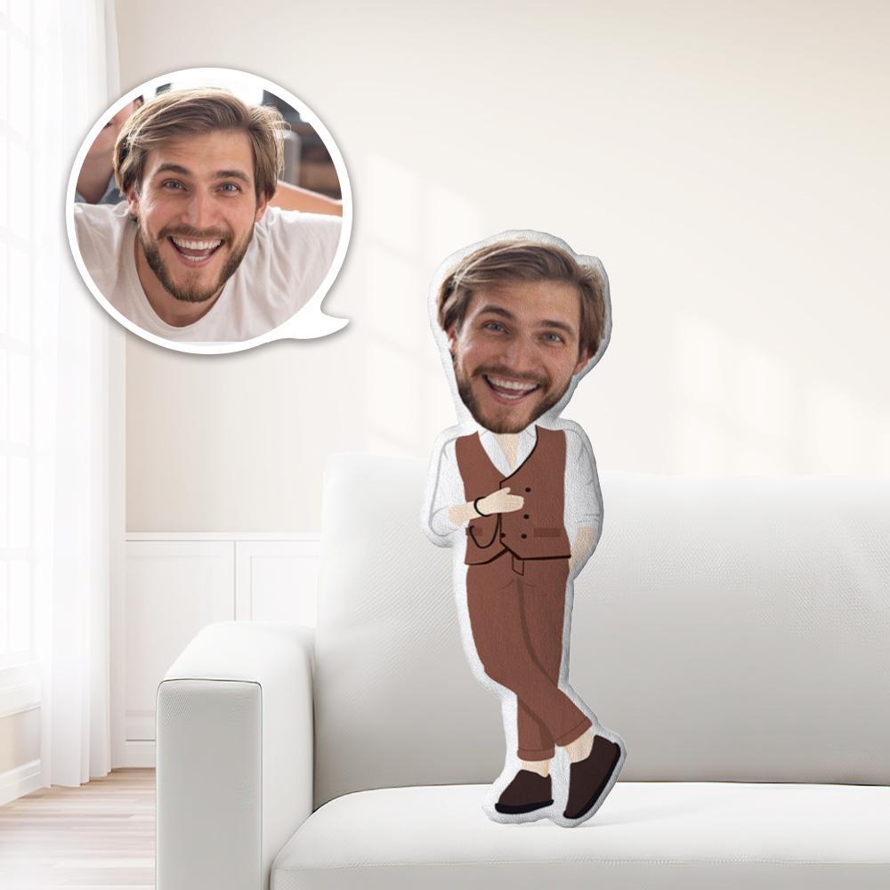 My Face Pillow Gentleman Photo Pillow Face Pillow Personalized Men Pillow Birthday Gift