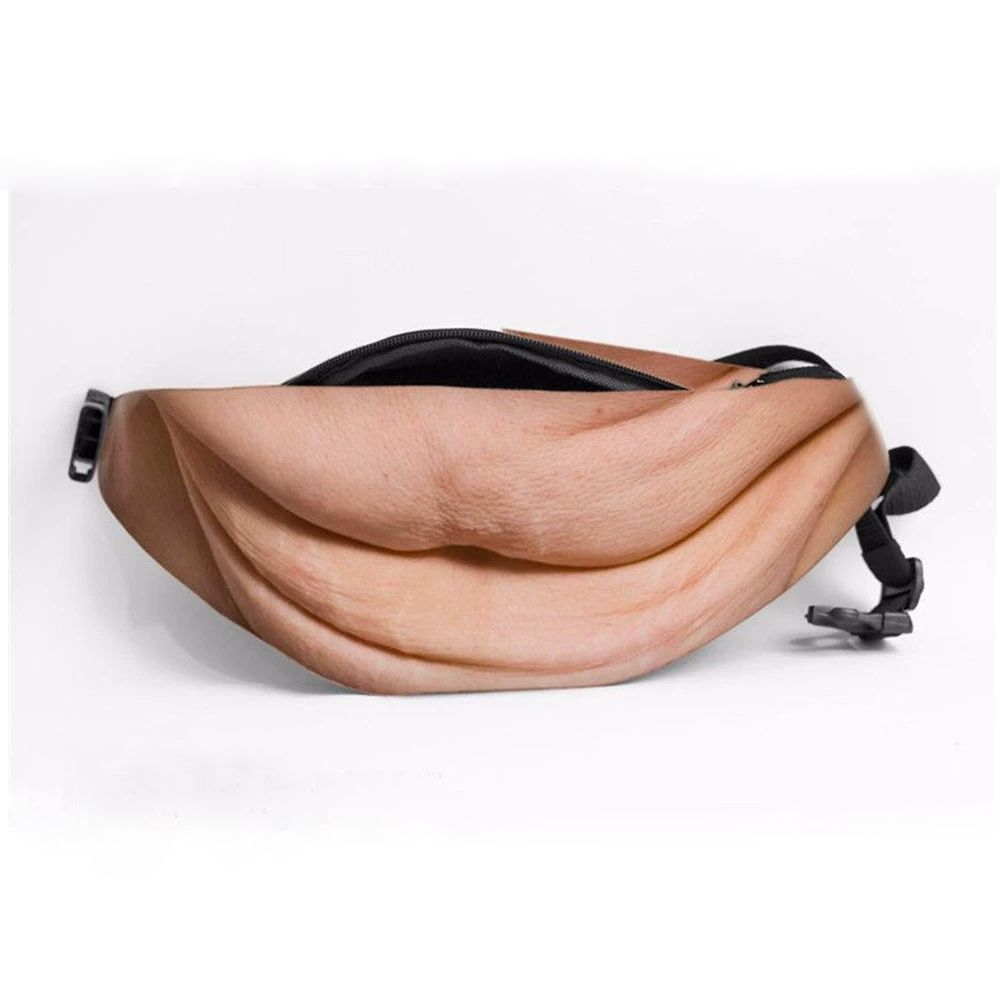 Funny Abs & Belly Fanny Pack – Realistic Body Print Waist Bag, Novelty Gift for Friends & Family, Birthday, Christmas & Party - Get Photo Blanket
