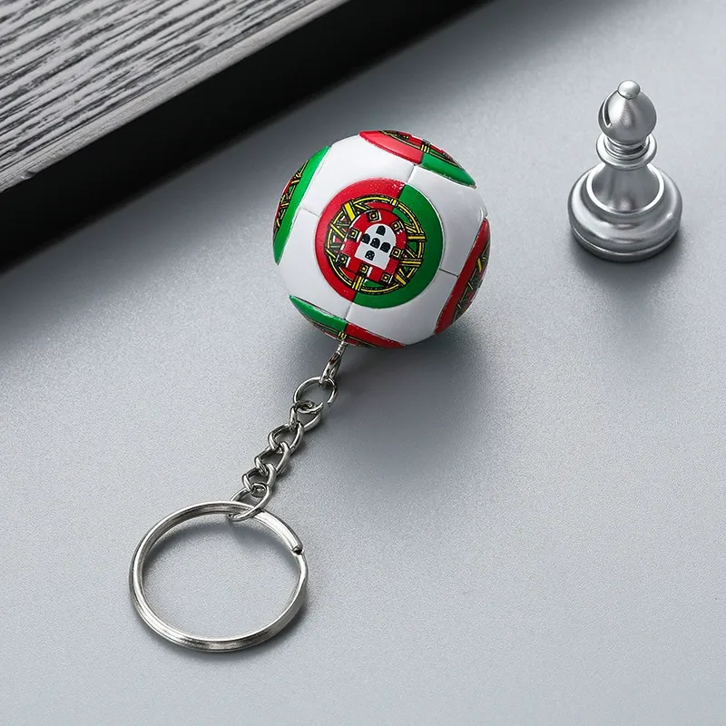 Football Key Chain Flag Soccer Pendant KeyChains Fan Souvenirs Gifts