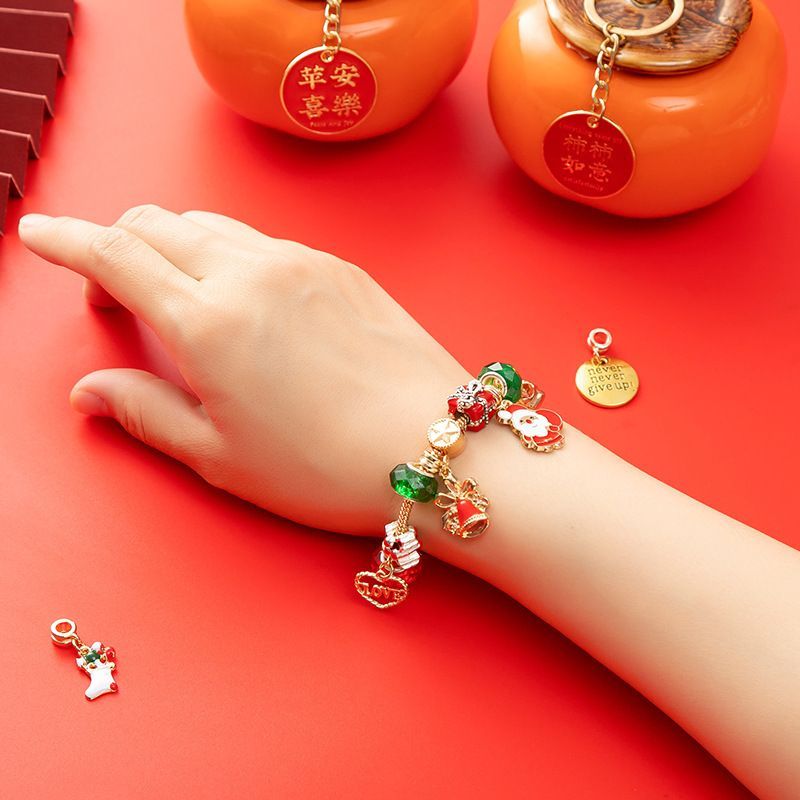 Christmas Princess Advent Calendar Bracelet 24 Days of Christmas Countdown Calendar Jewellery Blind Box, DIY Jewelry Making Kit with Charm Beads, DIY Christmas Bracelet Gifts for Girls