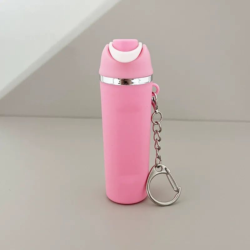 Mini Tumbler Keychain with Detachable Lipstick and Lip Gloss Storage