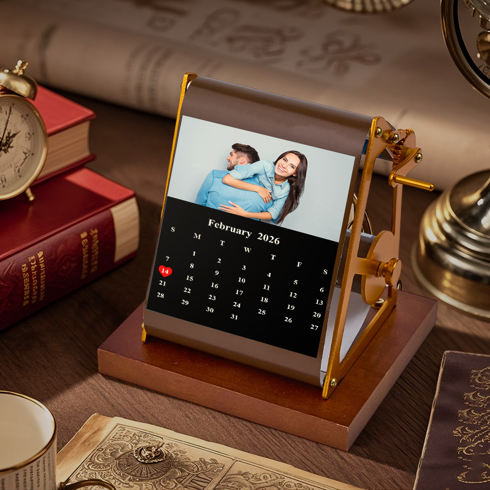 Personalized Flip Book Custom Calendar Flip Book Rotating Photo Album Gift for Her/Him, Memories in Motion Flipbook