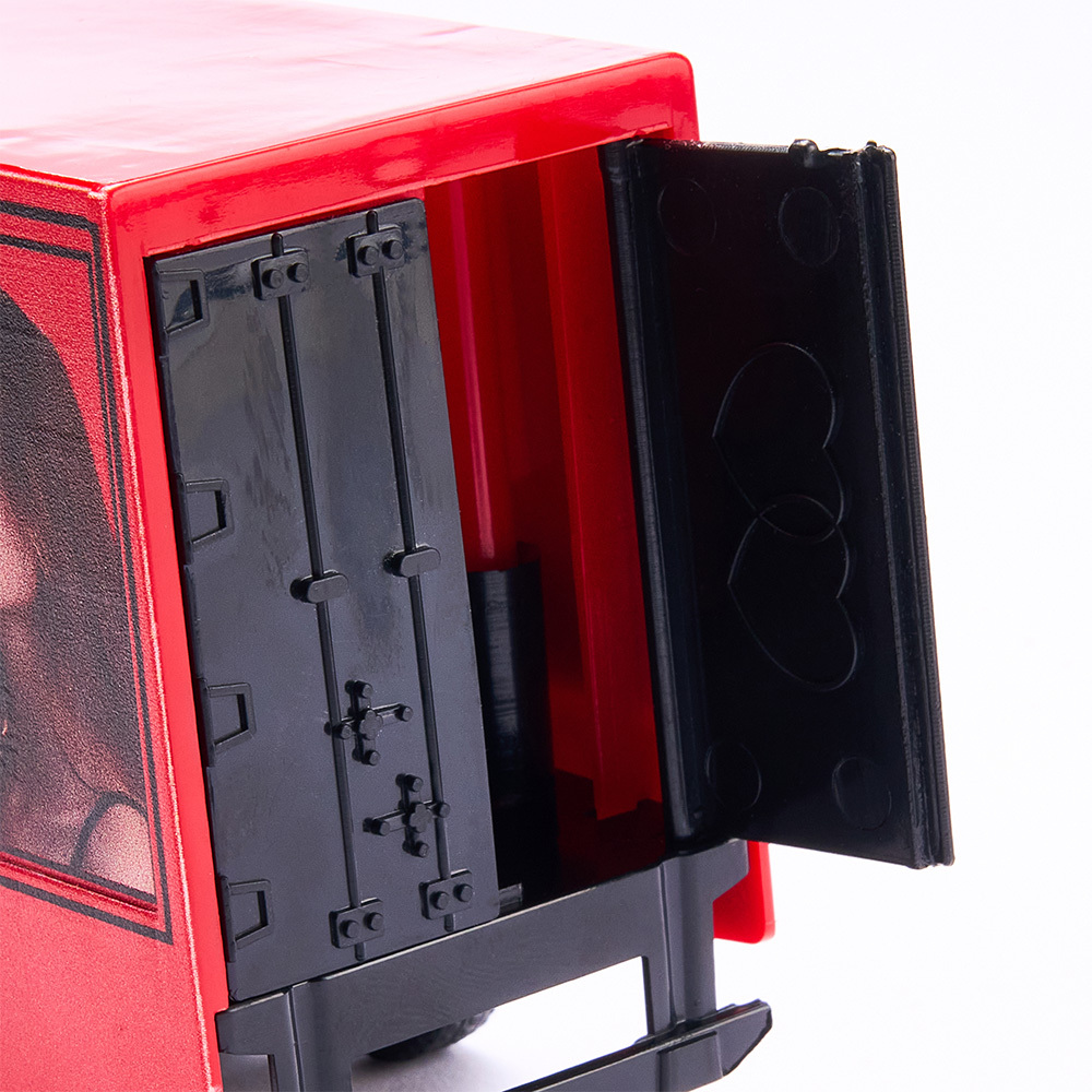 Pull Back & Rear Door Can Be Opened Personalized toy truck, Customized With Name on The Side of The Truck - Get Photo Blanket