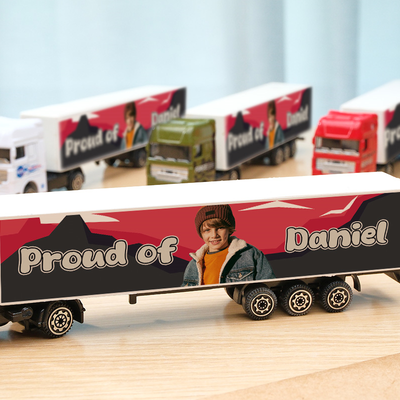 Customized With Name On The Side of The Truck Personalized Toy Truck: Birthday, Christmas, Any Event for Him - Get Photo Blanket