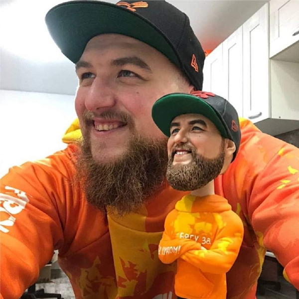 1 Person Fully Customizable Custom Man Bobblehead Gift For Him - Get Photo Blanket