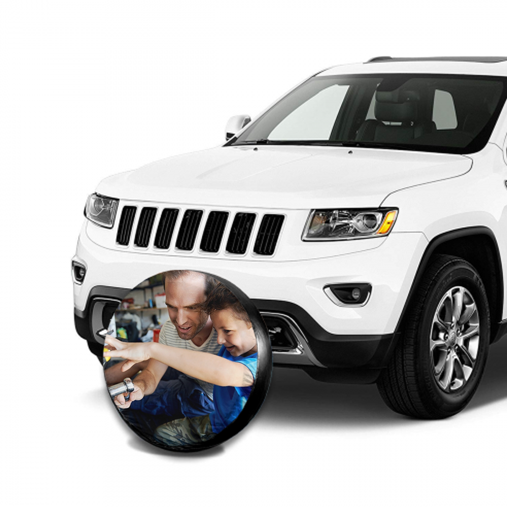 Custom Father and Son Photo On Spare Tire Cover - MyFaceTshirt