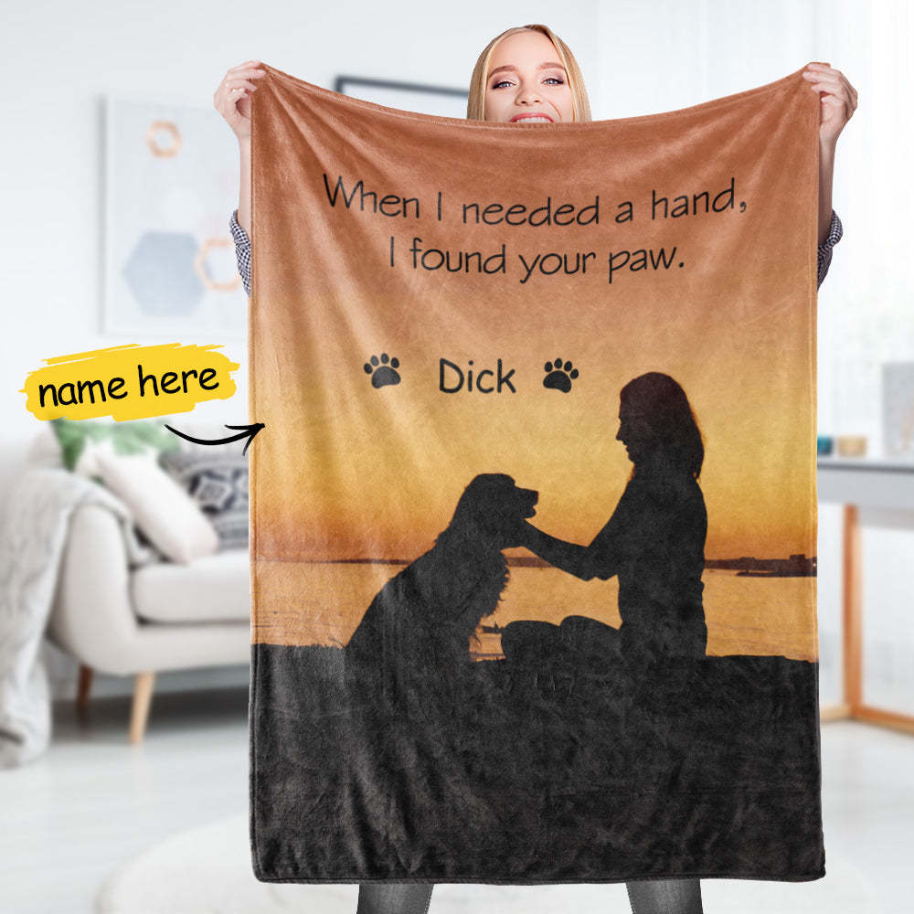 Personalized Pet Name Blanket Dog Lover Gift Custom Pet Blanket