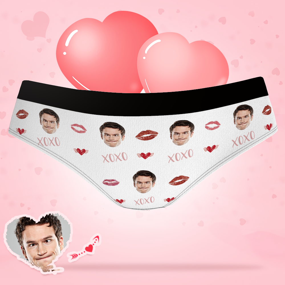 Women Custom Panties Color Printed Face Panties