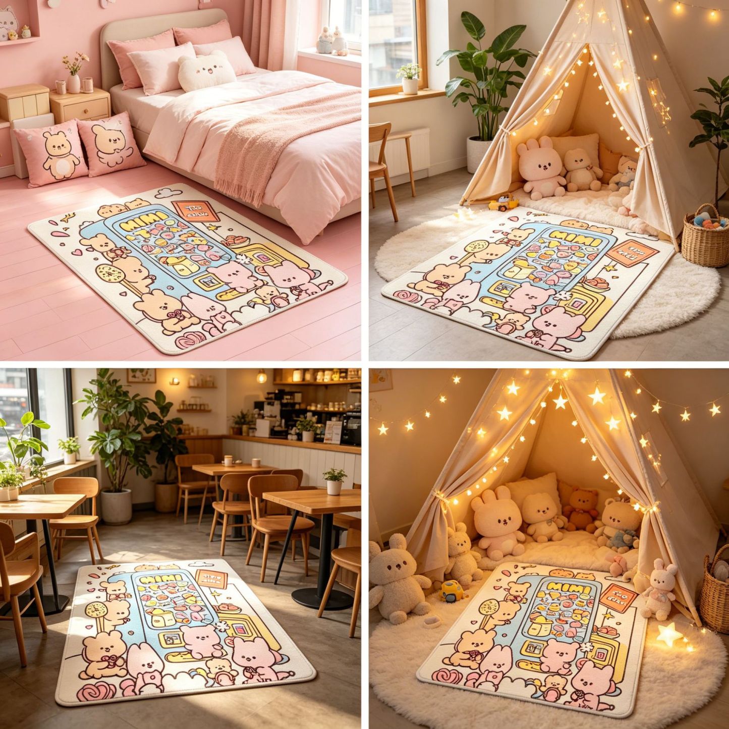 DIY Coloring Rug for Kids & Adults – Washable Velvet Floor Mat with Colorable Line Art, Personalized Interactive Play Rug, Creative Birthday Gift