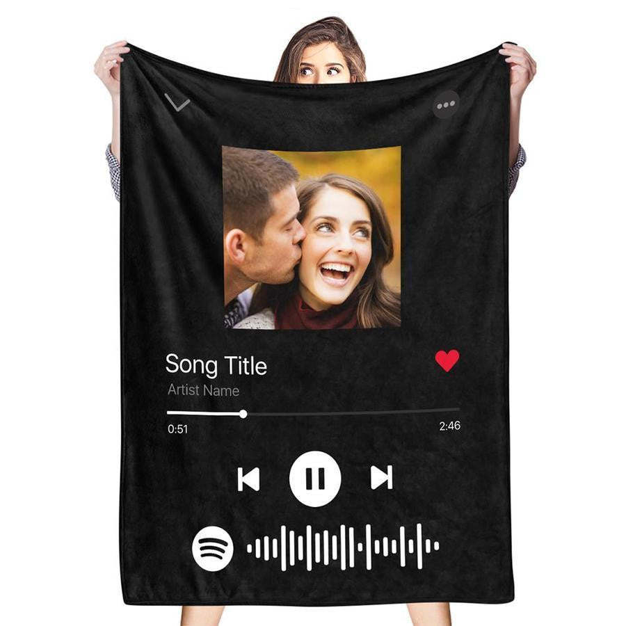 Music Blanket Song Blanket Personalized Photo Blanket Custom Blanket
