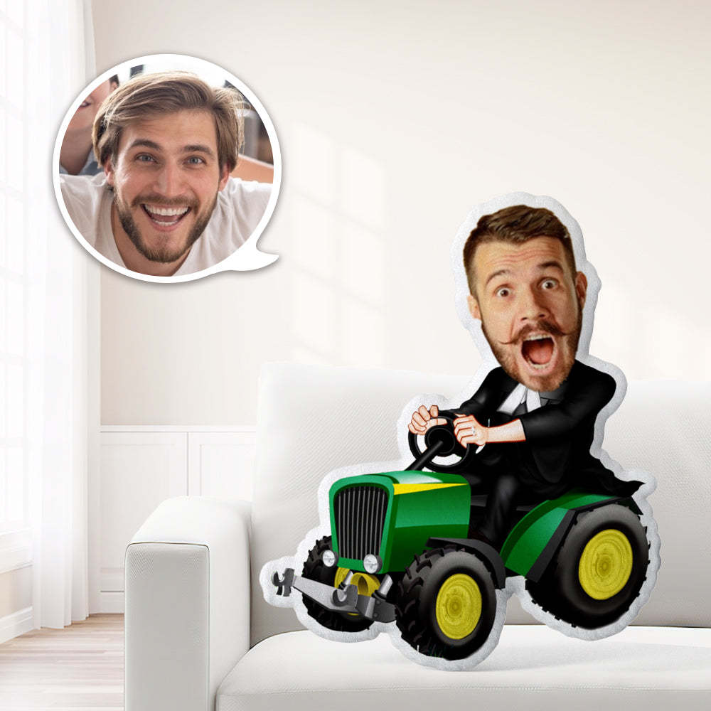 Face Dolls Christmas Gifts Personalized Photo My Face On Throw Pillows Custom Farmer Driving A Big Agricultural Vehicles Toys