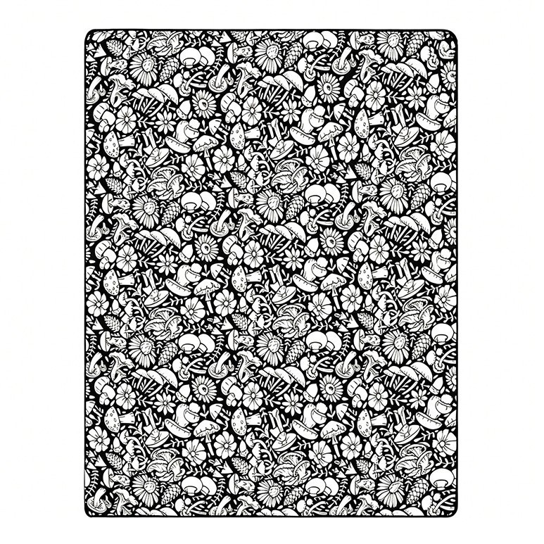 DIY Coloring Rug for Kids & Adults – Washable Velvet Floor Mat with Colorable Line Art, Personalized Interactive Play Rug, Creative Birthday Gift