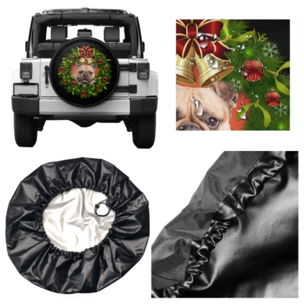 Custom Santa Wreath Spare Tire Cover For RV - MyFaceTshirt