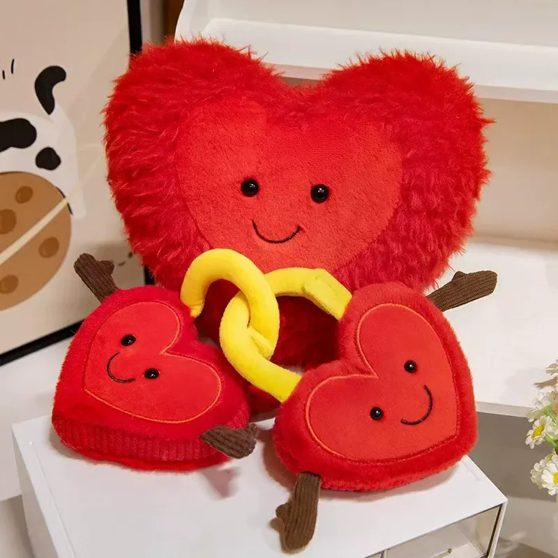 Love Plush Toy Doll Gift Valentine's Day Doll Concentric Lock Holding Flowers Graduation Gift Flowers