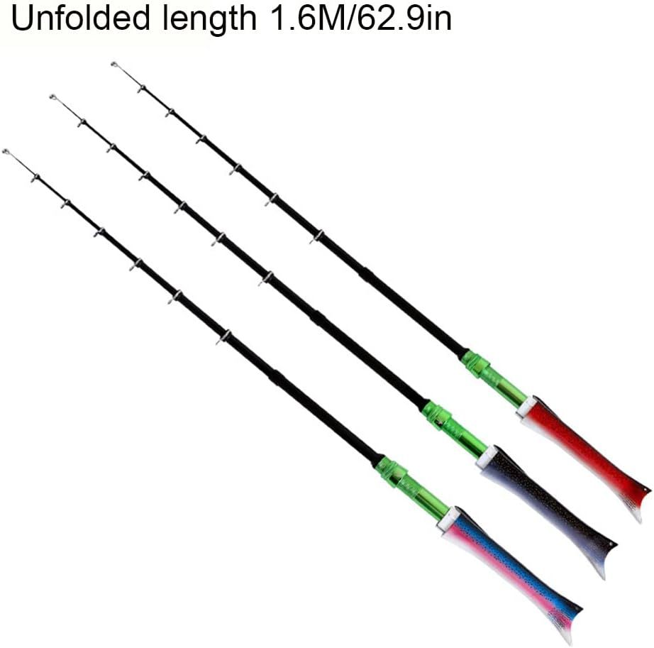 Fish Shaped Portable Telescopic Rod For Outdoor Fishing