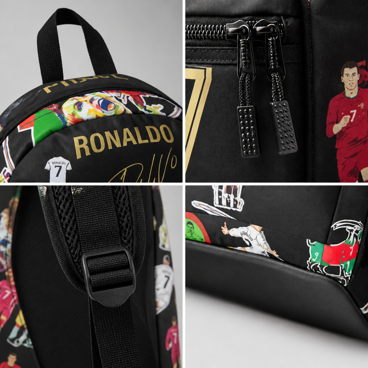 Custom Ronaldo Soccer Backpack: Personalized Sports Fan School Bag