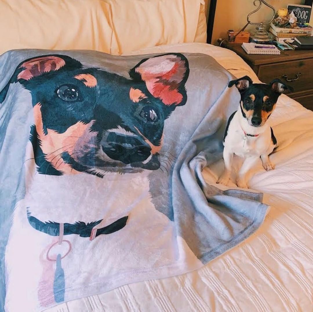 Dog Blanket Custom Blanket Pet Photo Blanket Dog On Blanket Personalized Blanket With Picture Dog Mom Gifts