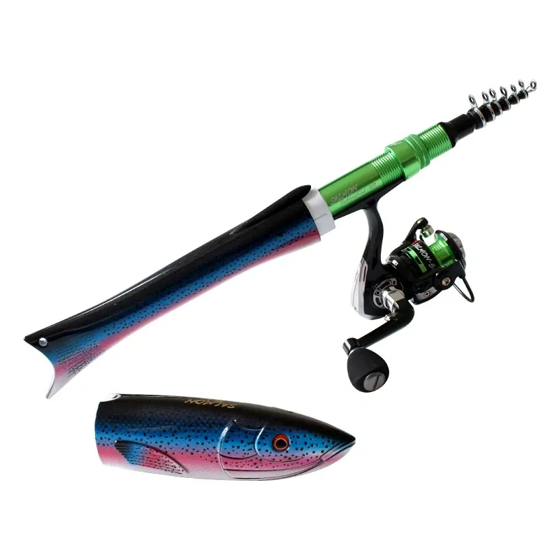 Fish Shaped Portable Telescopic Rod For Outdoor Fishing