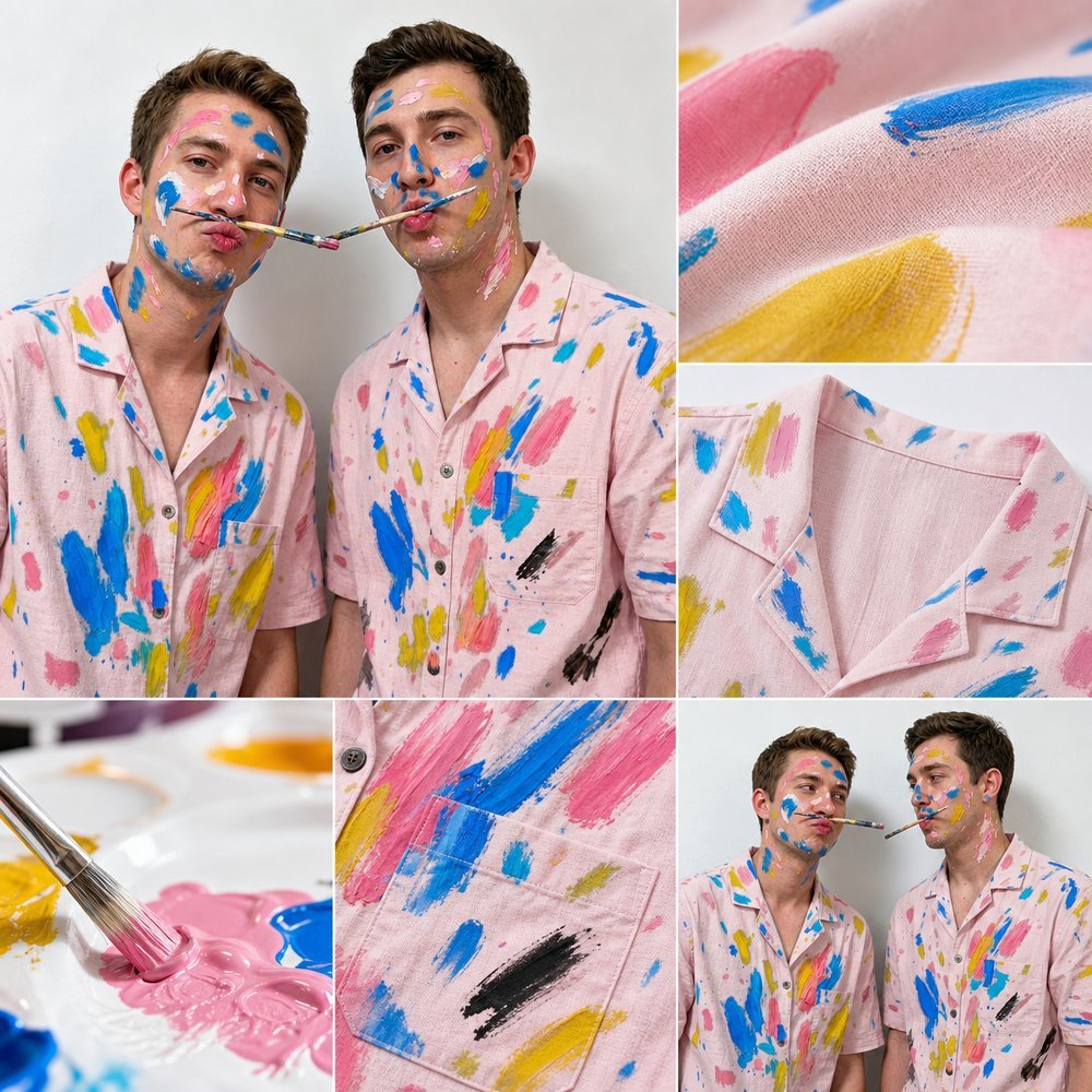 DIY Color Doodling Pajama Shirts for Couples | Matching PJ Shirts for Men, Color Your Own Boyfriend Pajamas - Get Photo Blanket