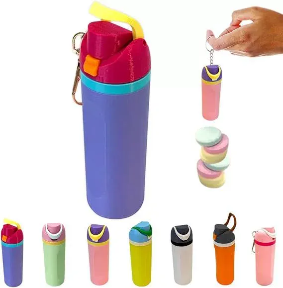 Mini Water Bottle Keychain, Trendy Bottle Keychain, Water Bottle Charms, Cute Charms for Handbags Backpack