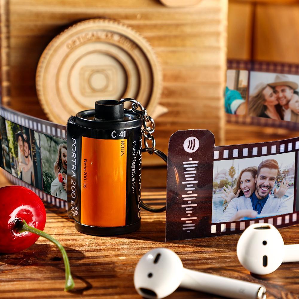Anniversary Gifts Custom Spotify Code Camera Film Roll Keychain Gifts For Boyfriend 5-20 Photos
