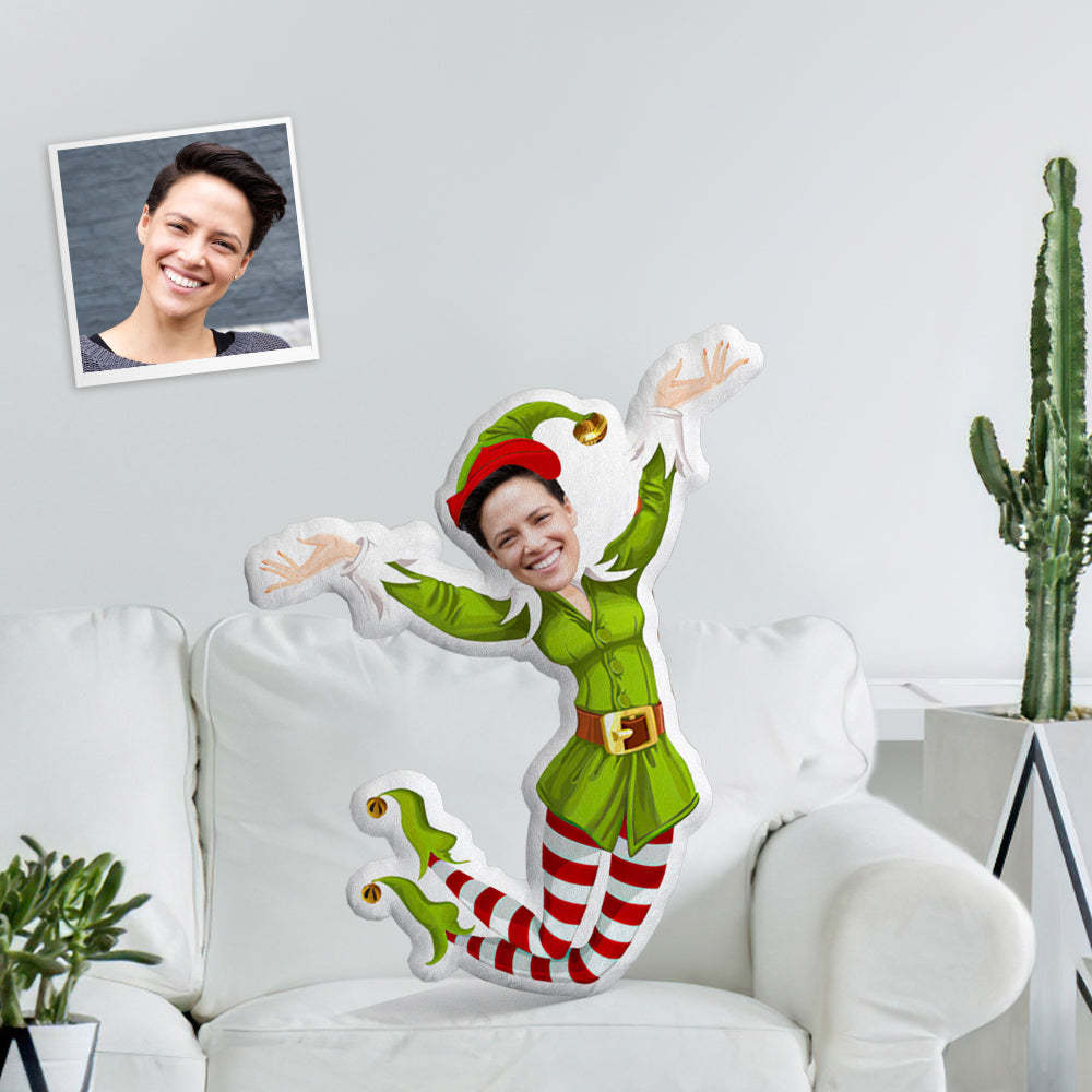 Custom Santa Minime Pillow Christmas Gifts Personalized My Face Body Pillow Doll Happy Portrait Photo Santa Pillow Dolls