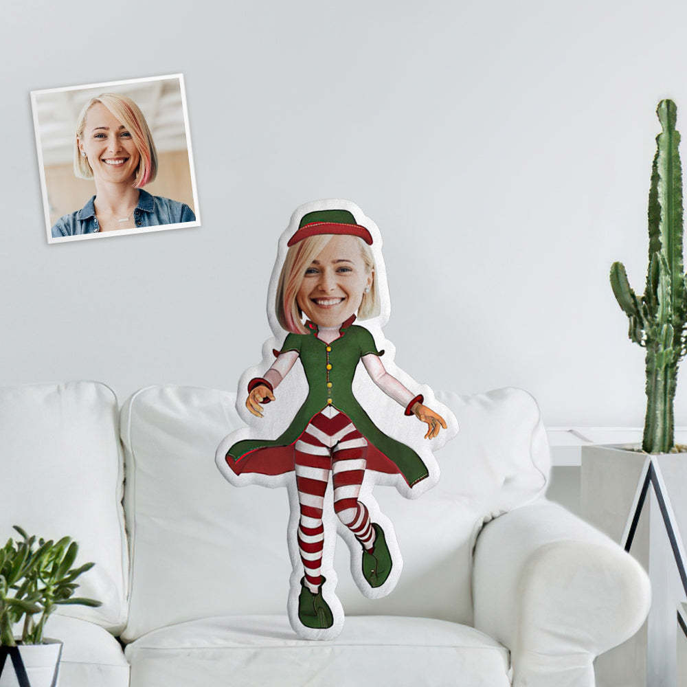 Personalized Santa Minime Throw Pillow Custom Unique Christmas Costume Santa Throw Pillow Featured Christmas Gifts