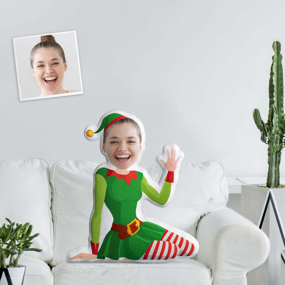 Face MiniMe Pillow Doll Christmas Gifts Custom Pillow With Face Body Pillow Personalized Face Picture Santa Minime Pillow 