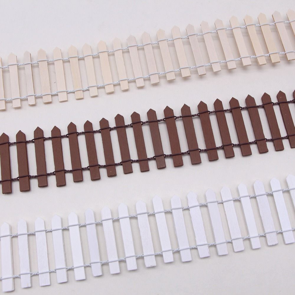 1pc Mini Wooden Fence, Miniature Fence