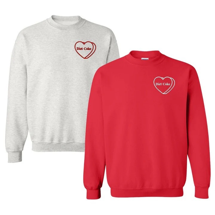 'Diet Coke Candy Heart' Crewneck Sweatshirt