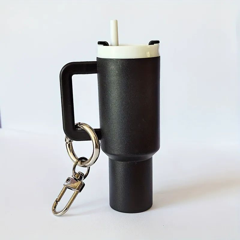 Mini Tumbler Keychain with Detachable Lipstick and Lip Gloss Storage