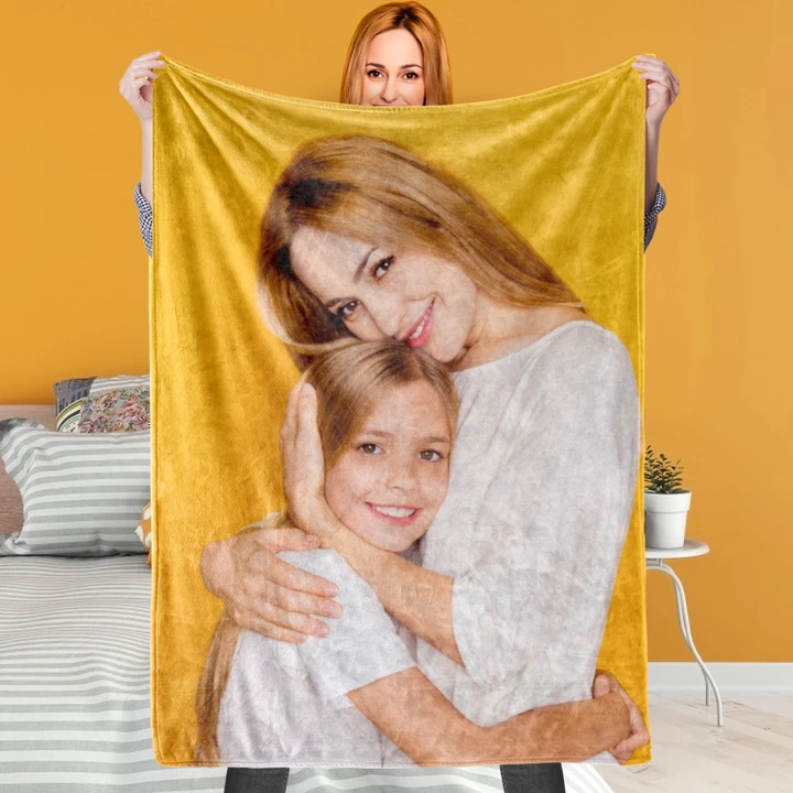 Custom Photo Blankets Gift For Mom Personalized Fleece Blankets Design Your Own Blanket With Picture