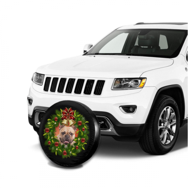 Custom Santa Wreath Spare Tire Cover - MyFaceTshirt