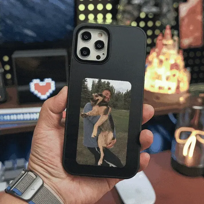 Personalized Custom Phone Case with E Ink Display Special Gift Idea Unique DIY Design - Get Photo Blanket