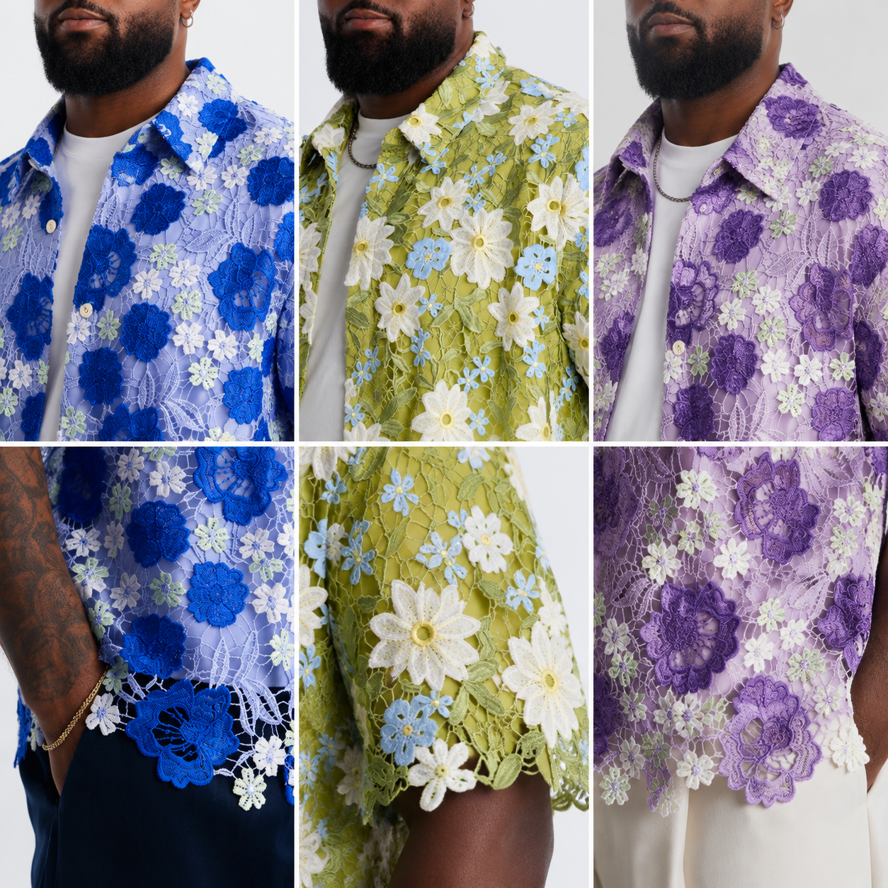 Men's Hawaiian Floral Shirt – Relaxed Fit Tropical Button Up for Beach & Vacation