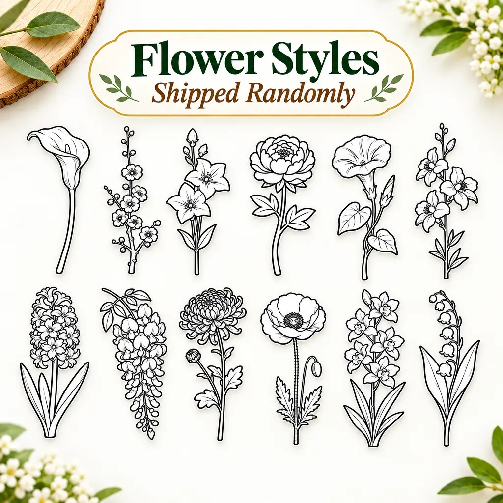 DIY Doodle Flower Bouquet Kit, Creative Hand-Painted Floral Craft, Handmade Gift for Art Lovers and DIY Enthusiasts