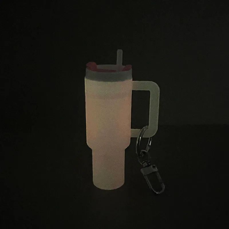 Mini Tumbler Keychain with Detachable Lipstick and Lip Gloss Storage