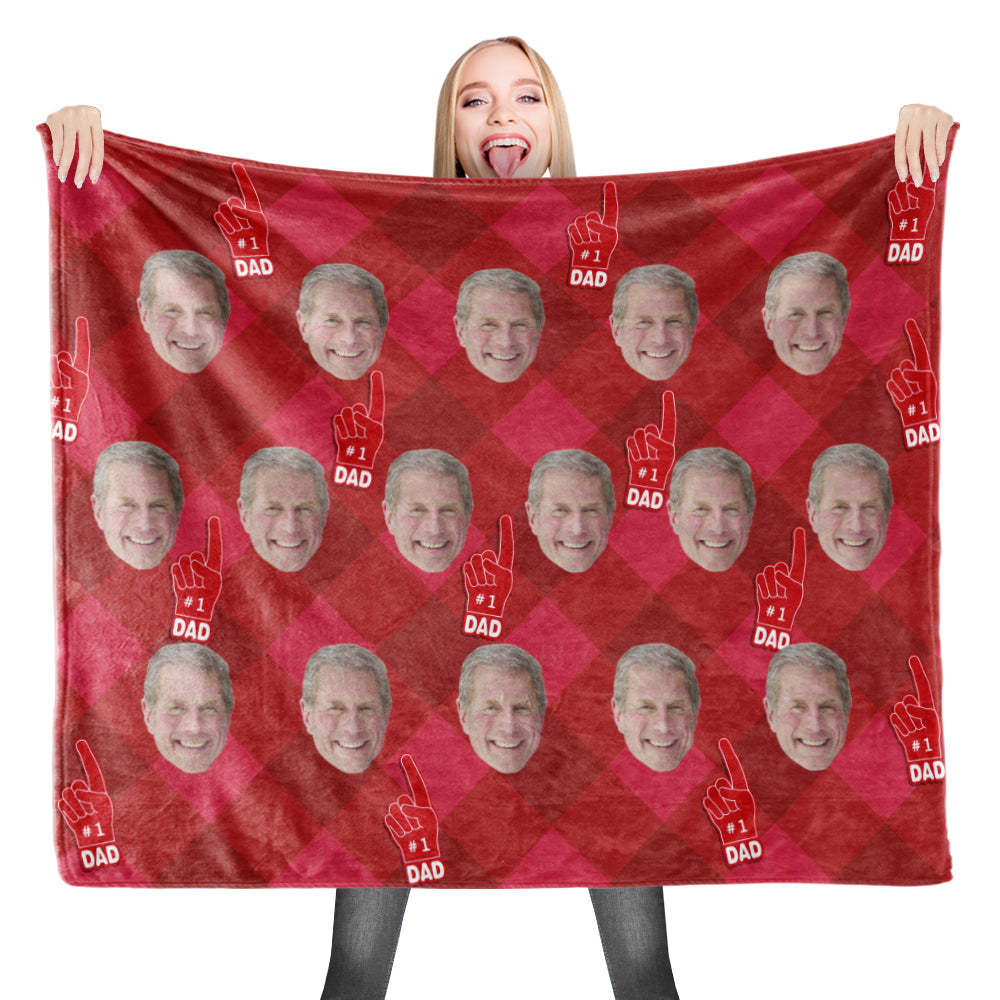 Custom Blankets Personalized Photo Blankets Face Photo Blanket No.1 Dad