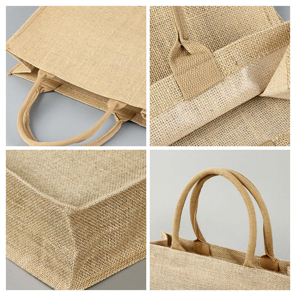 Personalized Burlap Bags Custom Name Monogram Beach Tote Bag Gifts for Her - Get Photo Blanket