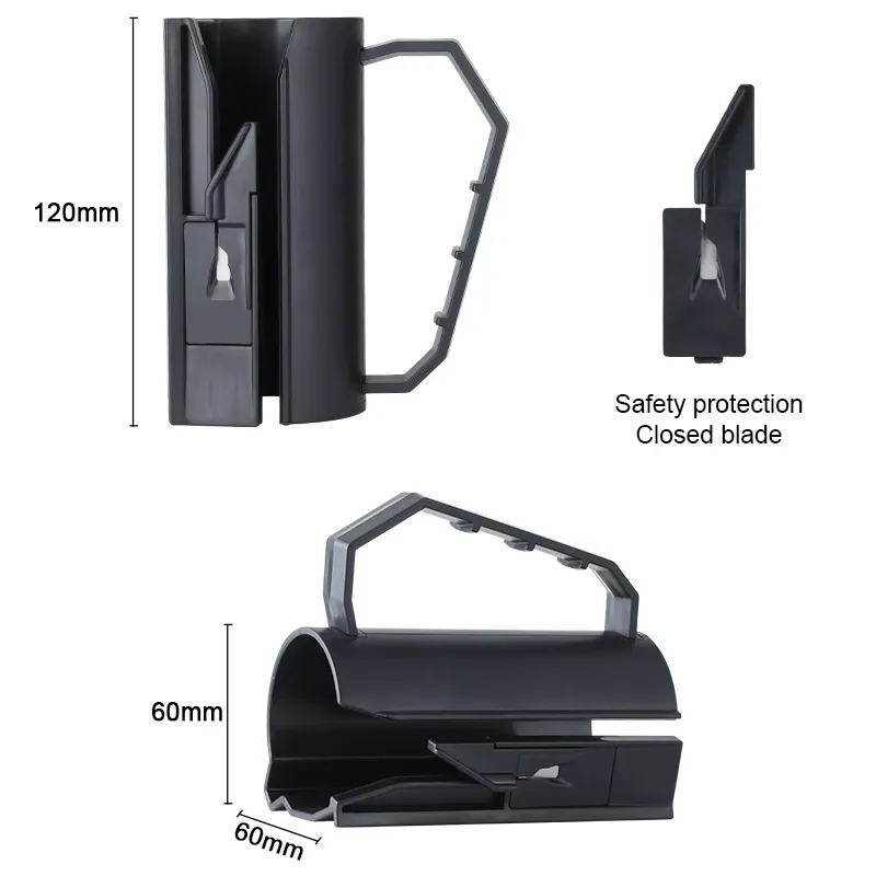 Wrapping Paper Cutter & Tape Dispenser, Dual Use Holiday Gift Wrap Cutter Tool Paper Roll Holder Tube - Get Photo Blanket