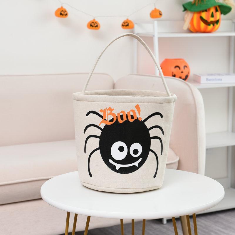 Halloween Trick or Treat Collapsible Gift Basket Bucket Toy Storage Tote Bag - Get Photo Blanket