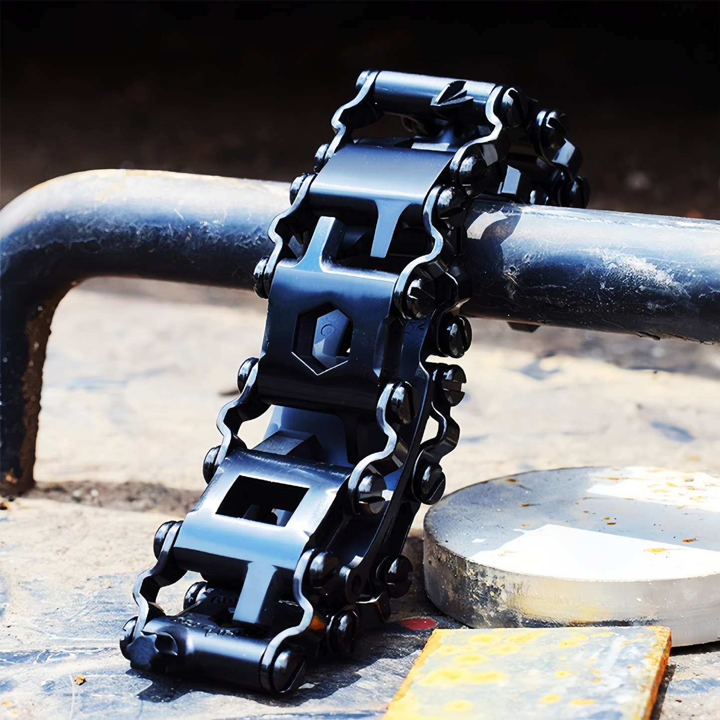 29-in-1 Wearable Multitool Bracelet – Stainless Steel Tactical Utility Link Bracelet Compatible with Watches, Everyday Carry